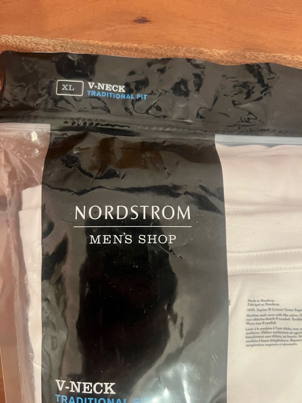 Nordstrom Men’s Shop V-Neck T-Shirt Pack - White - SIZE XL - Picture 3 of 4